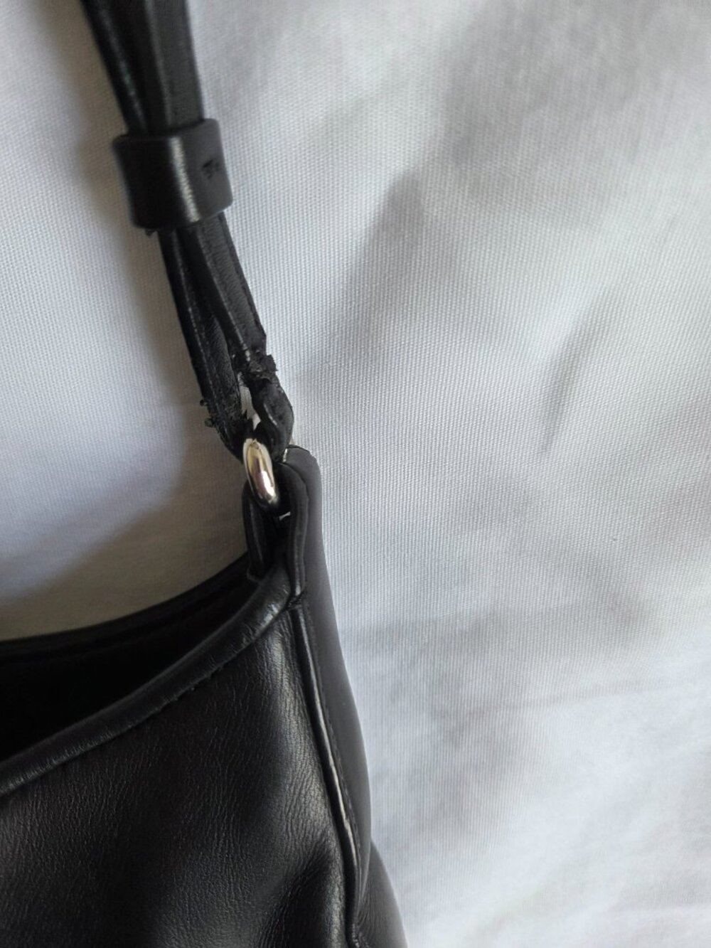 VINTAGE Authentic Coach Style 8134 Black Leather Hobo Shoulder Bag - Picture 9 of 14